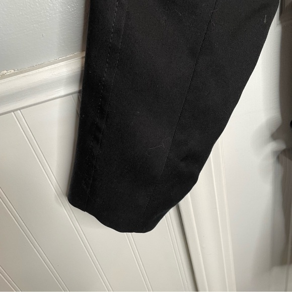 All Saints Wren Biker Coat Black with Leather Buckle Detail Leather Trim 10 - Picture 8 of 13